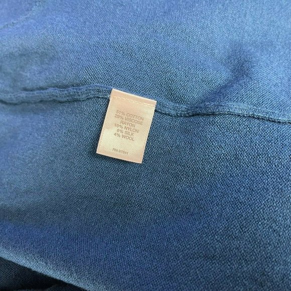 J Jill Open Front Cardigan Dusted Pockets Wool Silk Cotton Long Sleeve Women XS - Picture 14 of 15